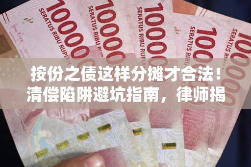 北京按份之债这样分摊才合法！清偿陷阱避坑指南，律师揭秘关键条款