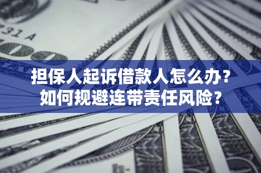 北京担保人起诉借款人怎么办？如何规避连带责任风险？
